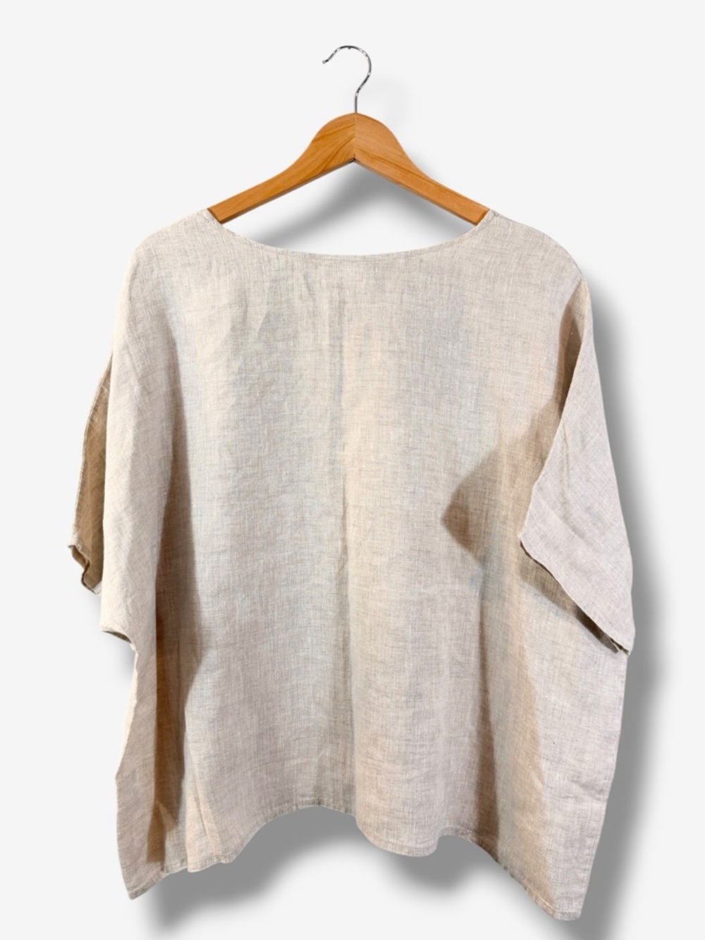 Planet by Lauren G Linen Tunic ONE SIZE Oversized Boxy Minimalist Lagenlook - Picture 9 of 11